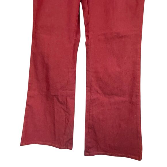 Y2K To The Max! Red Cotton Blend Flare Pants Women’s Size 11 | 2000s Retro USA - Picture 8 of 12